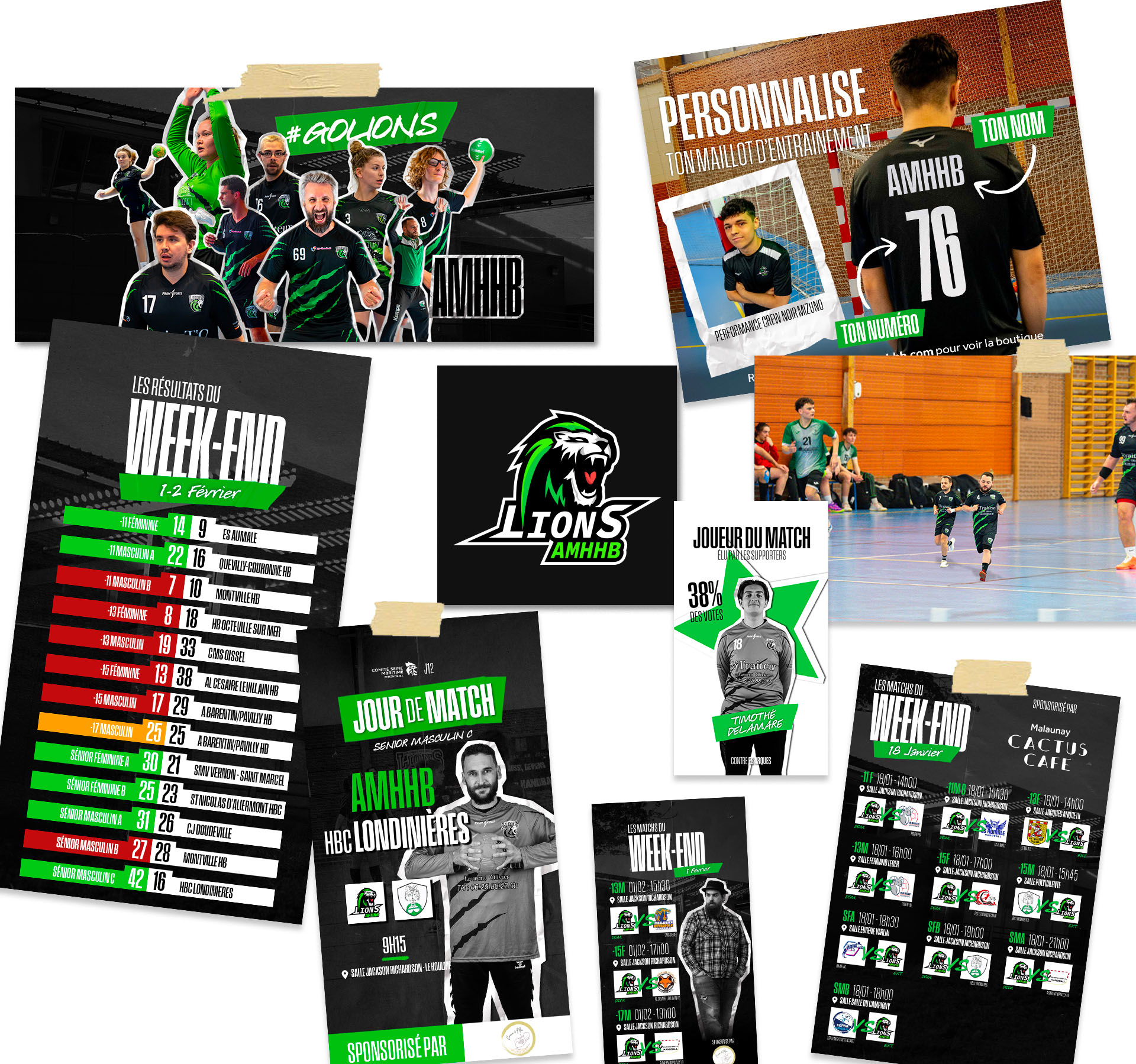 Visuels de la communication du club